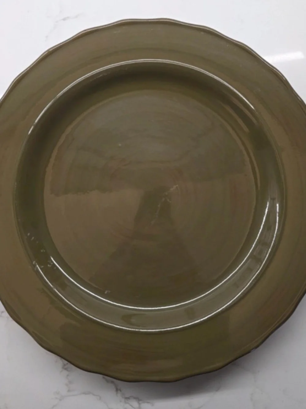 Colorful Ceramic Serving Plate Set — Navy, Yellow, Pink, Olive